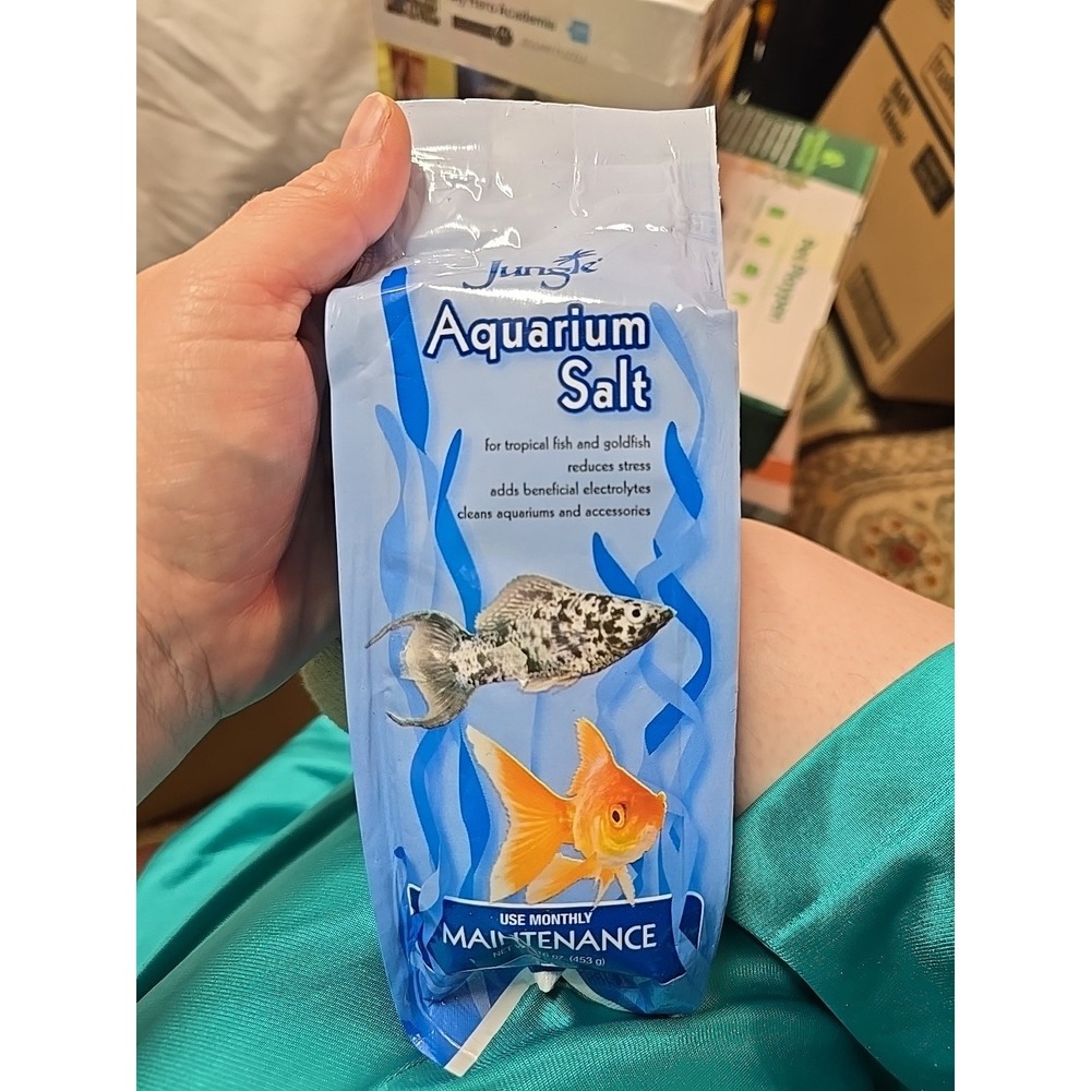 Jungle Aquarium Salt For Tropical Fish and Goldfish, 16 oz (Factory Sealed New)